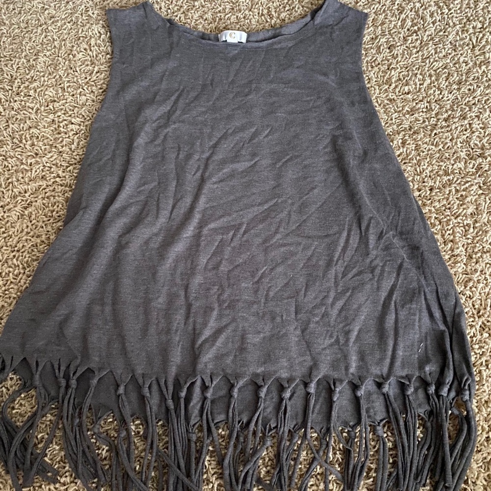 Fringed Muscle Tee from Charming Charlie